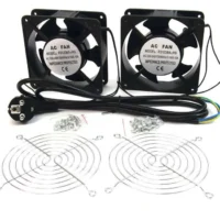 Doble Ventilador De 12 Cm Para Armario Rack