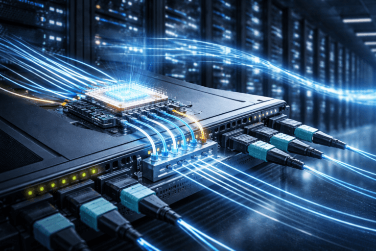 Arquitectura Co-Packaged Optics CPO para redes de datacenter e IA