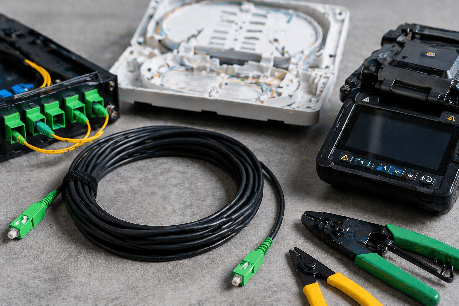 Acometida preconectorizada de fibra óptica para instalación FTTH