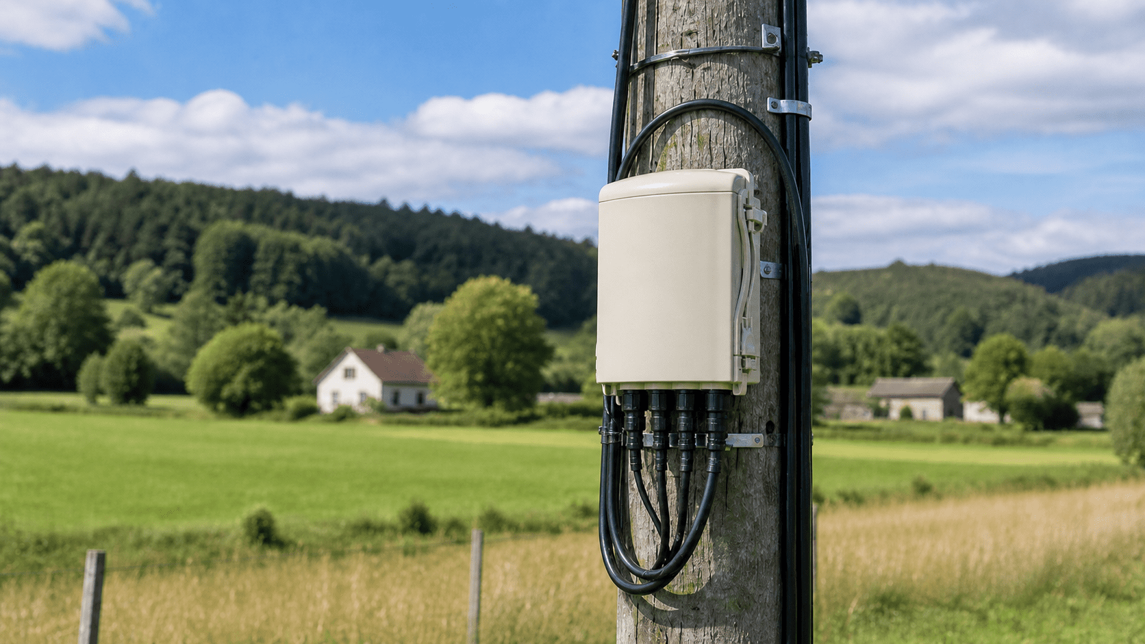 Comparativa entre despliegue FTTH rural con poste y despliegue urbano con canalización